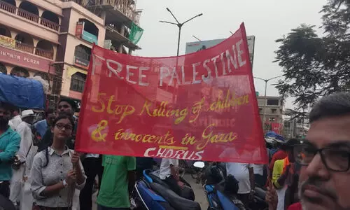 Free Palestine banner amidst rally for language martyrs sparks controversy in Silchar
