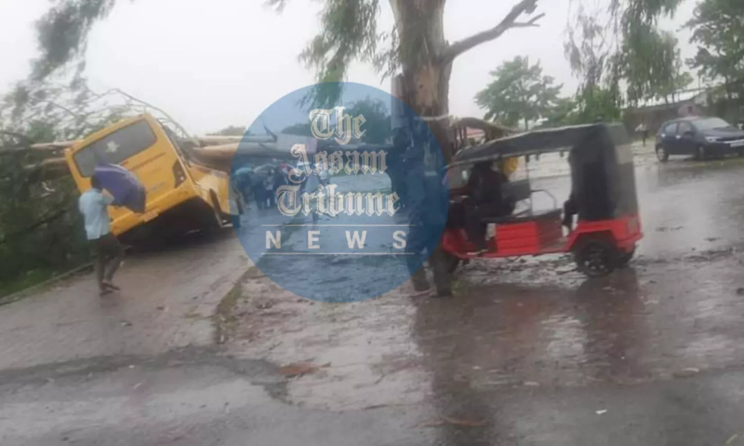 Tree falls on school bus in Dhekiajuli, several students injured