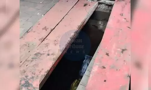 Open footpaths posing great risk for commuters in Guwahati