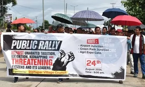 Hundreds rally in Dimapur against Naga insurgent groups extortion & threats