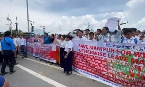 Tensions rise in Manipur as students defy holiday to protest for peace, clash with police