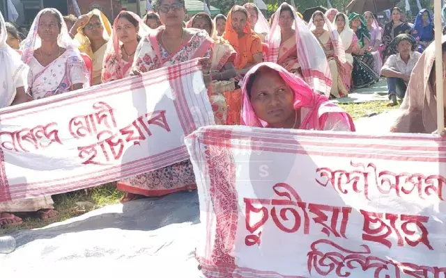 Chutia community stages massive demonstration demanding ST status in Golaghat