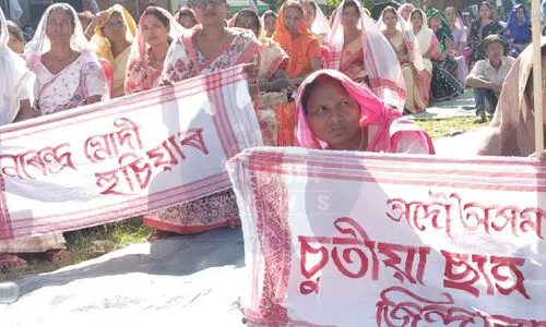 Chutia community stages massive demonstration demanding ST status in Golaghat