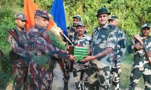 BSF-BGB exchange Diwali greetings in Karimganj