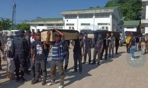 Clash at Silchar hospital as bodies of 10 militants from Jiribam handed over to families
