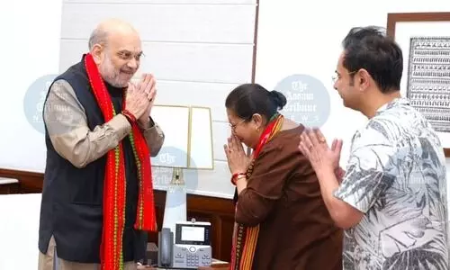 Ahead of Tripura visit, HM Amit Shah meets ally Tipra founder, MP