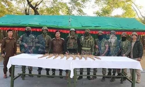Cache of weapons recovered by security forces from Arunachal’s Changlang district