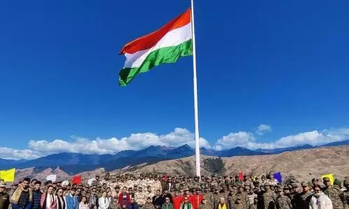 74-foot Tricolour unfurled at India-China border in Arunachal