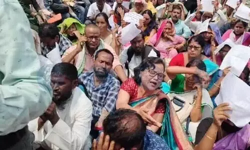 Assam Drop Teachers Association protests over job regularisation again, detained