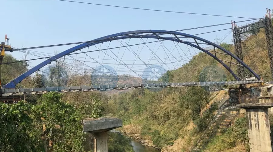 After setbacks, Mizoram hoists iconic 100-metre steel arch bridge over Tlawng River