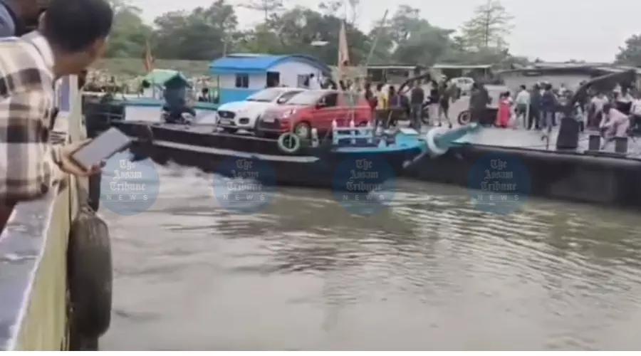 Major scare at Majuli Afolamukh ghat as ferry collision sparks panic Major scare at Majuli Afolamukh ghat as ferry collision sparks panic