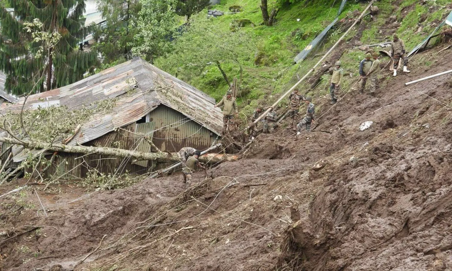 Three soldiers dead, six missing after landslide hits Army camp in Sikkim Three soldiers dead, six missing after landslide hits Army camp in Sikkim
