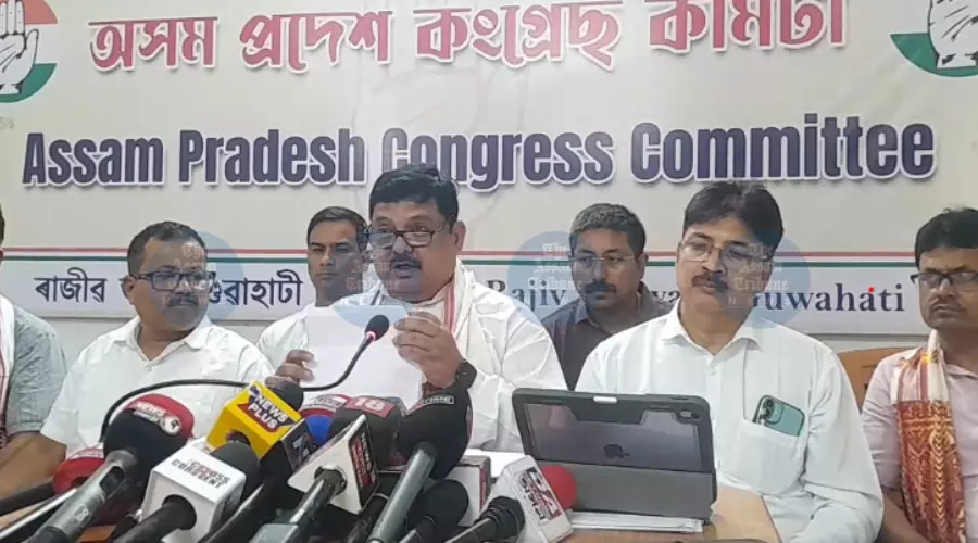 Congress accuses CM of deflecting attention from NRC, Assam Accord, public debt Congress accuses CM of deflecting attention from NRC, Assam Accord, public debt