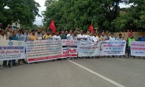 Nationwide labour strike hits hard in some Assam districts, fizzles in others