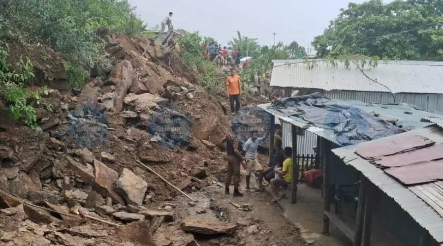 Dima Hasao landslide: 2 dead, 10 feared trapped at road construction site