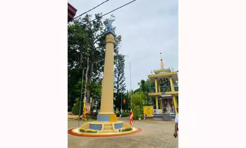 Reaffirming cultural ties: Indian envoy inaugurates Ashoka pillar replica, Buddha relics at Sri Lanka temple