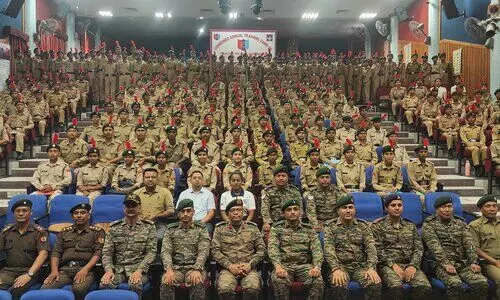 Youth are inspired by the Indian Army during an outreach program in Guwahati