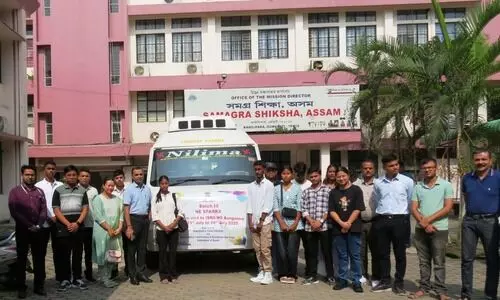 12 students from 5 districts embark on educational tour to ISRO