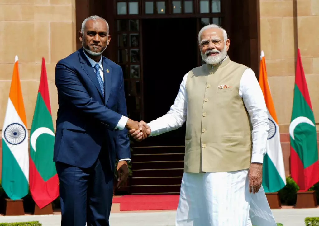 As a guest of honor, PM Modi arrives in Male to attend the 60th Independence Day celebration in the Maldives