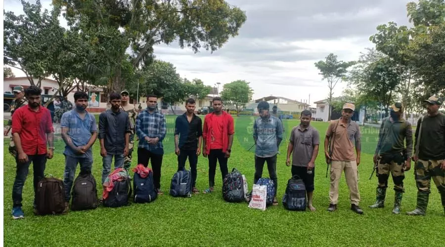 Eight Bangladesh nationals, two Indian tout arrested in South Salmara