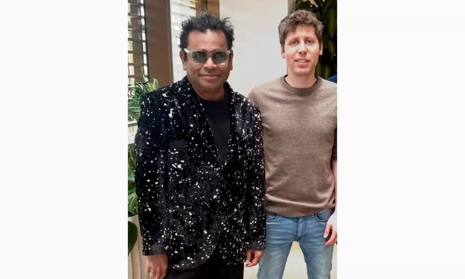 A R Rahman meets Sam Altman to discuss virtual global band Secret Mountain