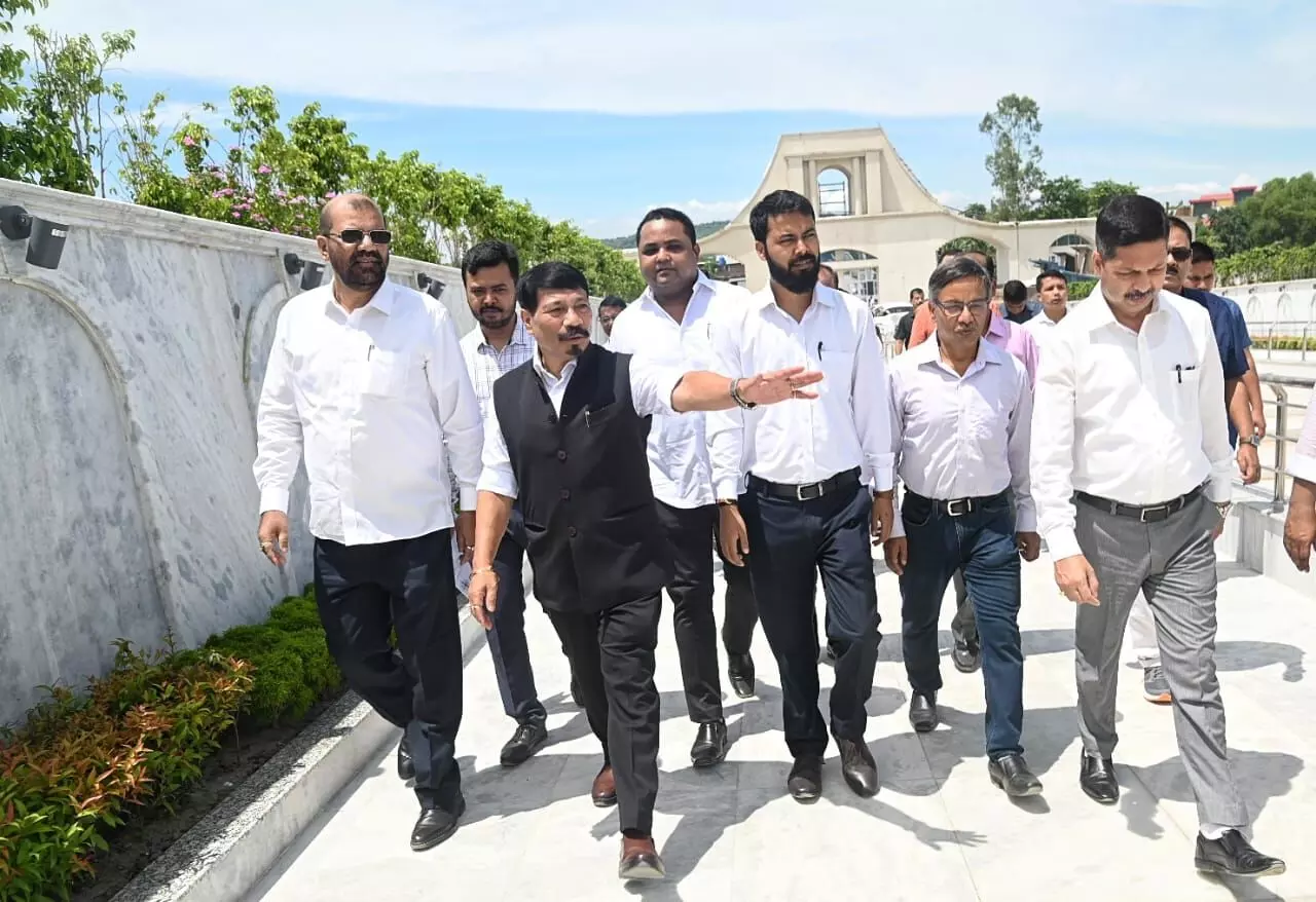 Assam Agitation memorial nears completion; Minister Atul Bora, AASU review site