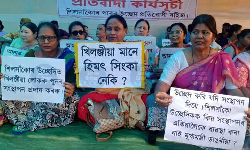 Evicted Silsako families hold fresh protest in Guwahati, demanding land & justice