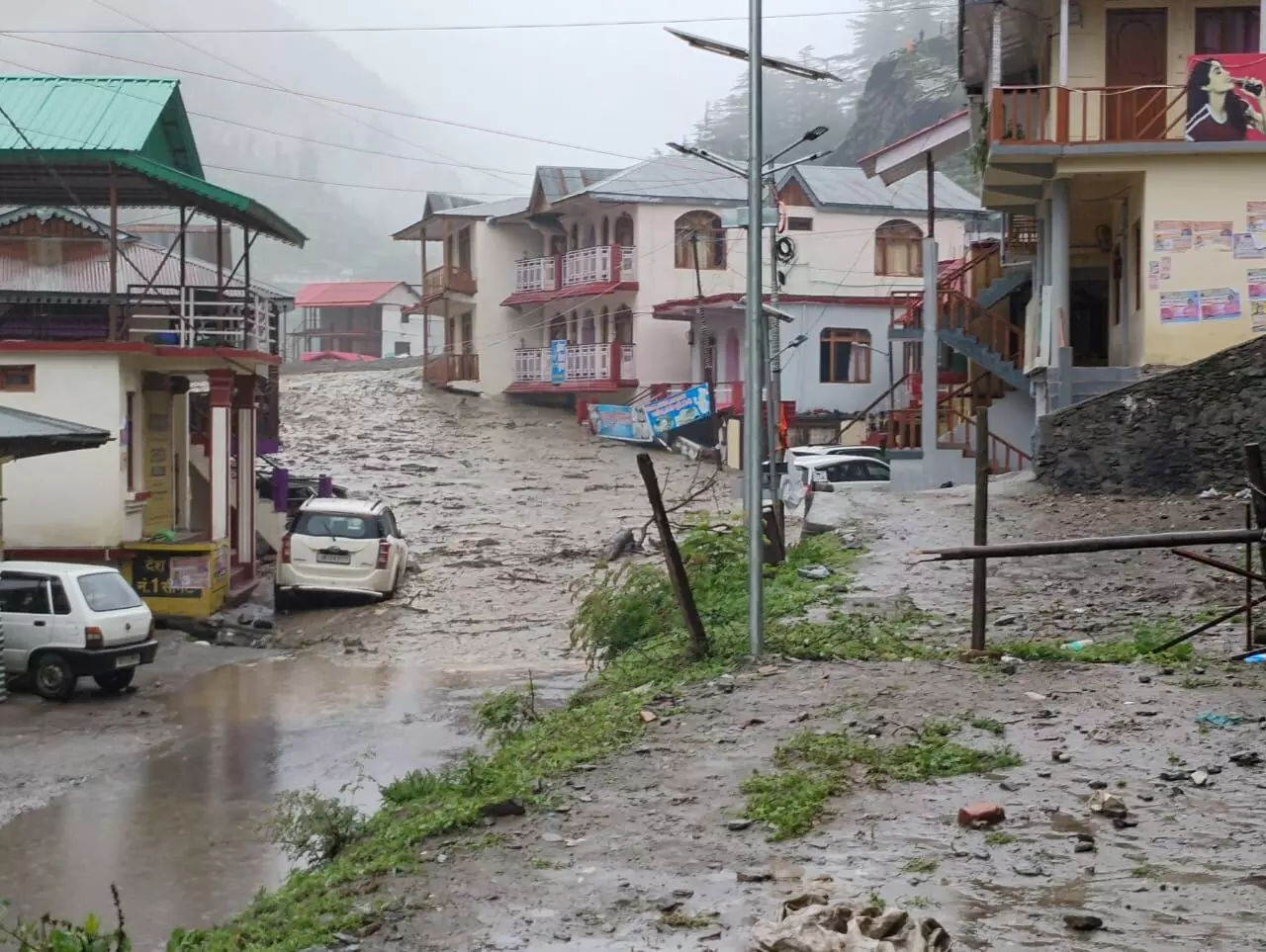 Cloudburst hits Uttarkashi: Dharali flash floods kill 4, over 50 missing