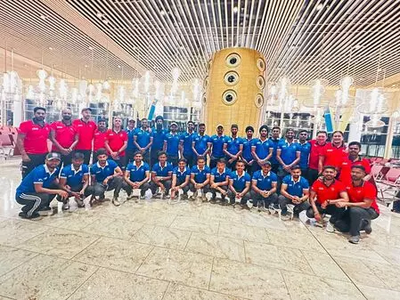 The Indian mens hockey team departs for Australia for a pivotal four-game series