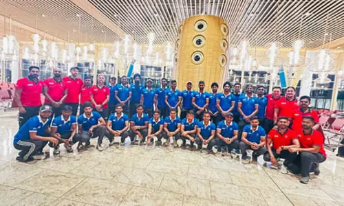 The Indian mens hockey team departs for Australia for a pivotal four-game series