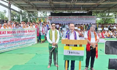 Bodo bodies in Dhemaji stage protest seeking implementation of peace accord
