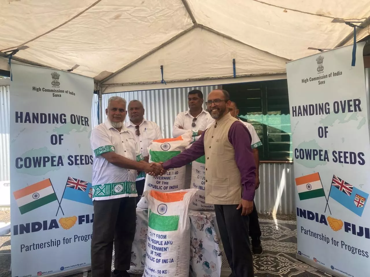 Fiji receives five metric tonnes of black-eyed cowpea seeds from India as agricultural assistance
