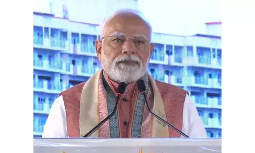 Inaugurating new multi-story apartments for MPs, PM Modi subtly criticizes Oppn