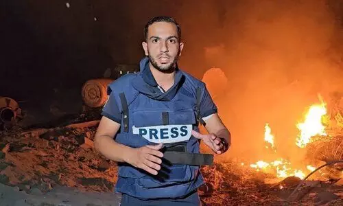 Six journalists among eight killed in Israeli airstrike outside Gaza hospital