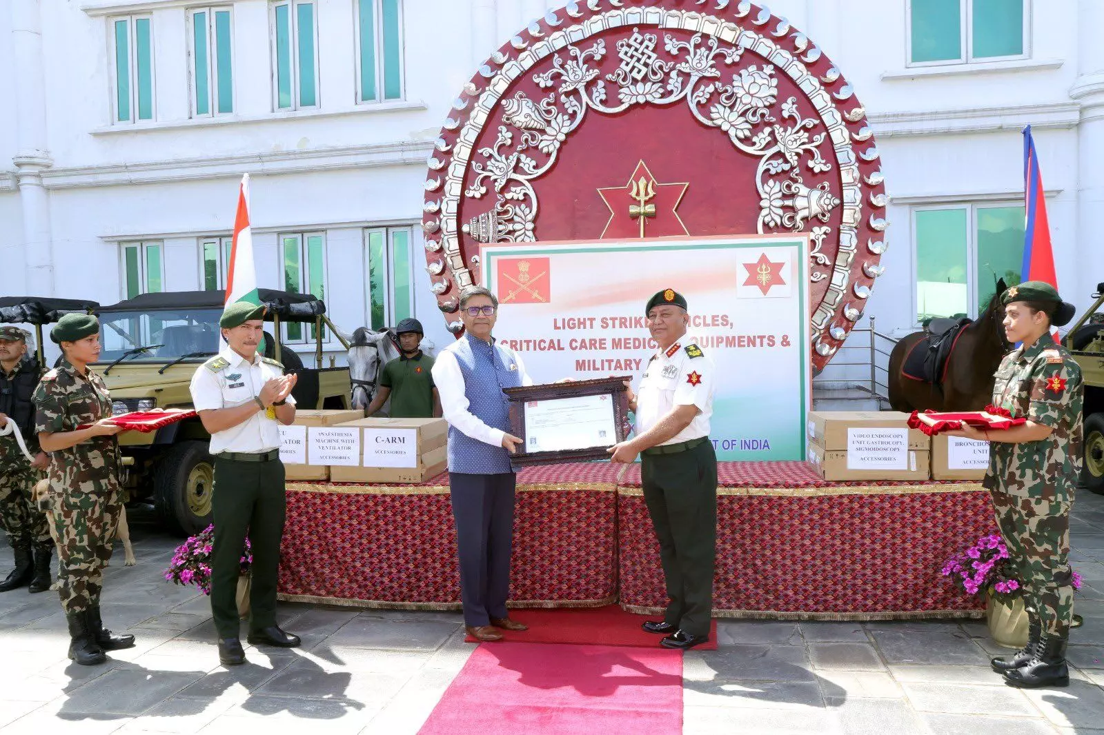 India provides Nepal with vital medical equipment and light strike vehicles