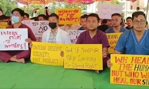 JNIMS students launch indefinite protest in Imphal over stipend & fee hike