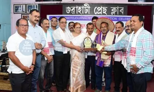 World Photography Day: Assam Photojournalists Association felicitates Samir Kar