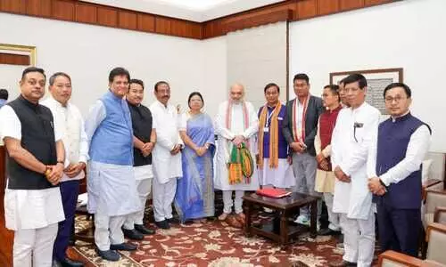 BJP Tripura delegation meets Amit Shah to strengthen tribal outreach ahead of 2026 polls