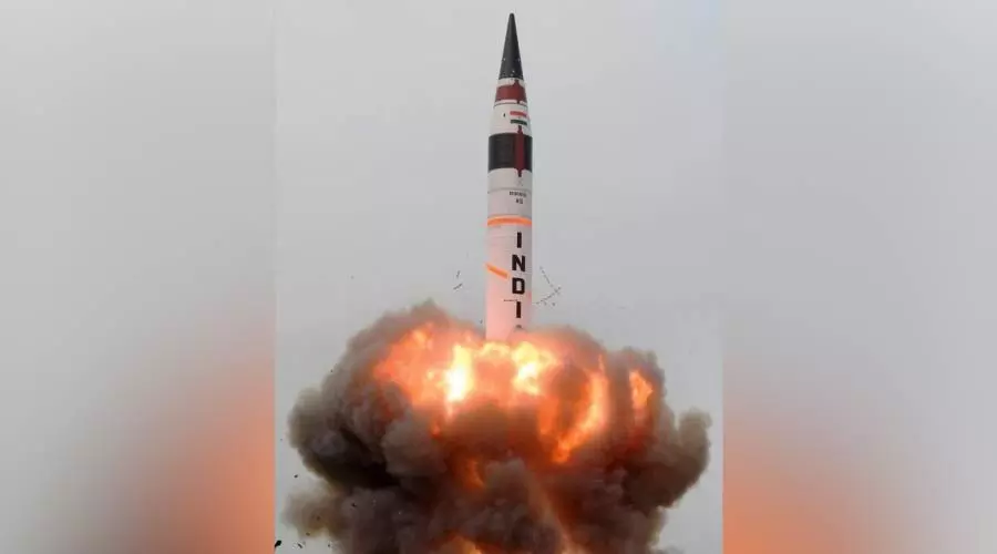 India successfully test-fires nuclear-capable Agni-5 ballistic missile in Odisha India successfully test-fires nuclear-capable Agni-5 ballistic missile in Odisha