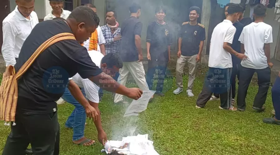 Sadiya tribals protest inclusion of 8 communities as protected classes in Tirap belt