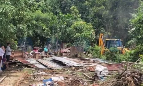 Manipur forest dept dismantles 18 encroachments in Heingang Reserve