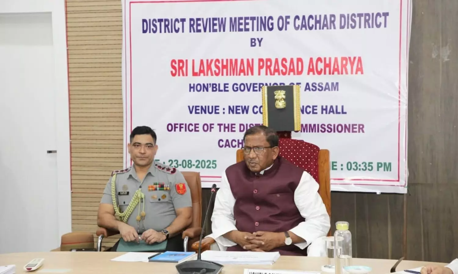 Governor Acharya chairs review meetings on development, law & order in Silchar