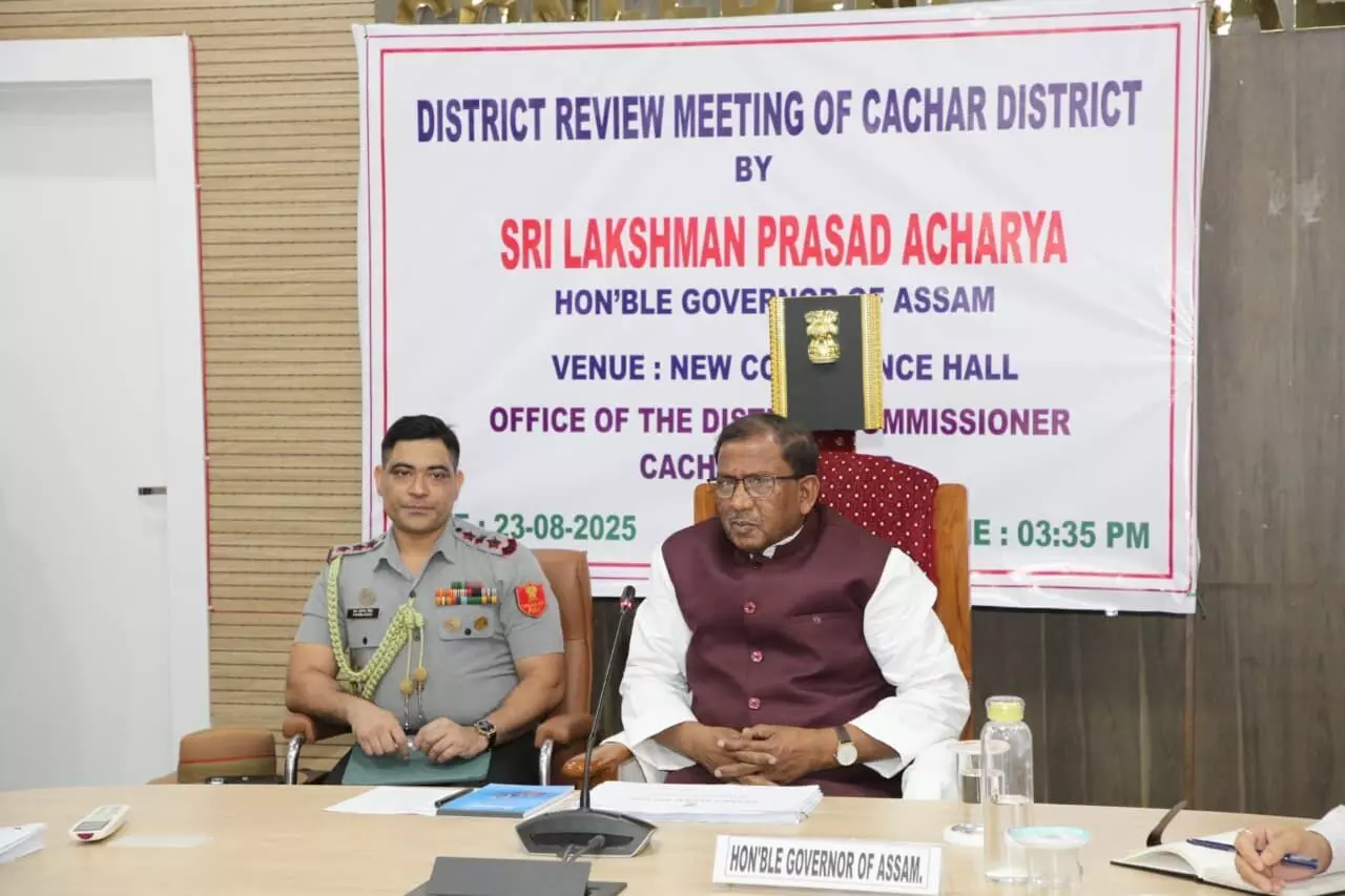 Governor Acharya chairs review meetings on development, law & order in Silchar Governor Acharya chairs review meetings on development, law & order in Silchar