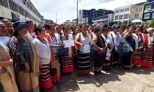 Hundreds rally in Dimapur demanding justice for Kesuthlungle Newme’s killing