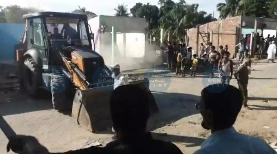 Voluntary demolition clears 28 bighas of govt land in Nagaon, eviction drive called off