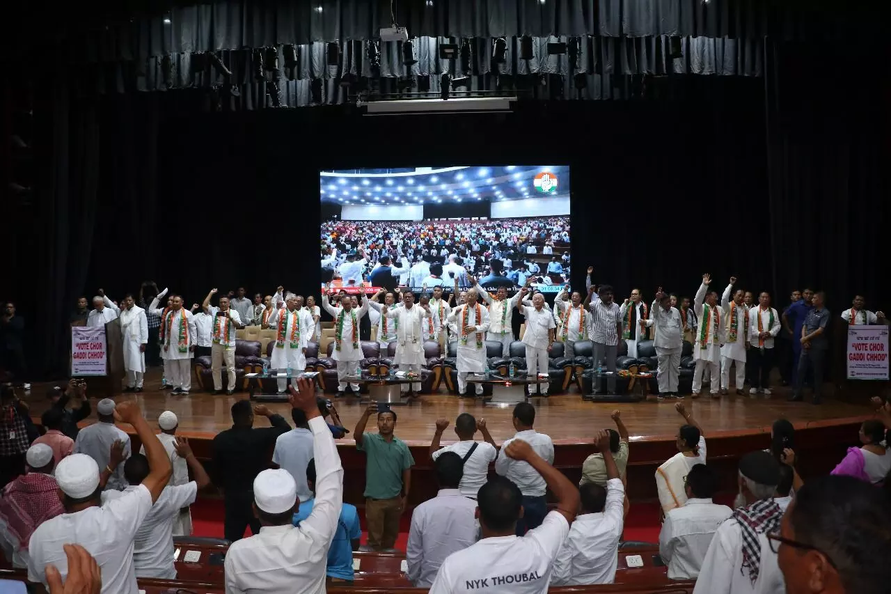 Congress kicks off ‘vote theft’ campaign in Imphal; demands fresh polls Congress kicks off ‘vote theft’ campaign in Imphal; demands fresh polls