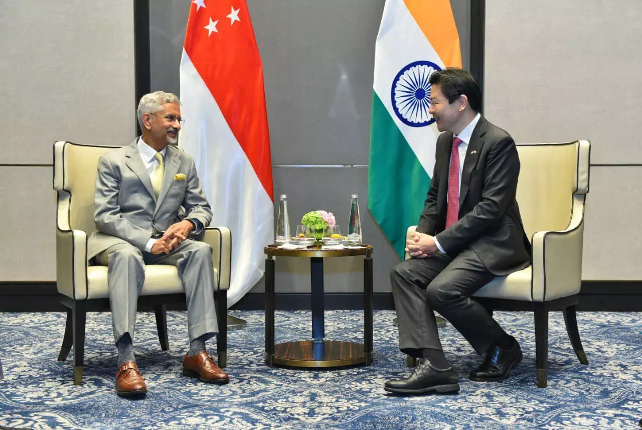EAM Jaishankar meets Singapore PM Lawrence Wong ahead of key talks with PM Modi