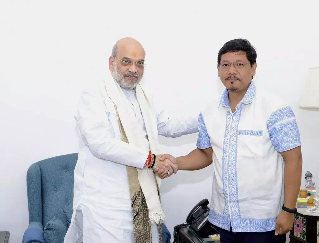 Meghalaya CM meets Amit Shah, pushes for ILP, cites illegal immigration concerns