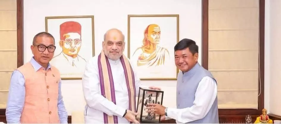 KAAC chief meets Amit Shah, seeks direct finance funds for Karbi Anglong