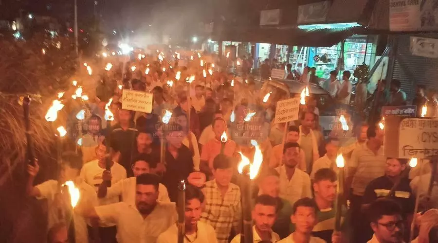 Over 600 join Chutia torch rally in Dhakuakhana demanding ST status Over 600 join Chutia torch rally in Dhakuakhana demanding ST status